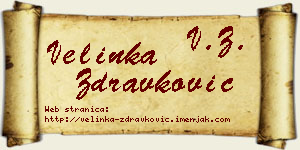 Velinka Zdravković vizit kartica